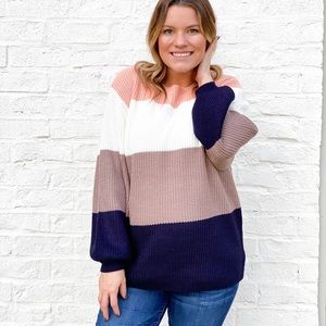 Color block sweater